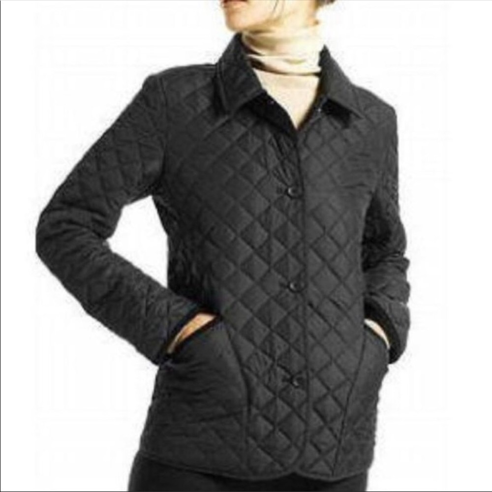 NWOT Banana Republic Black Quilted Jacket